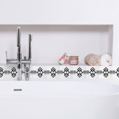 Art Deco Black White Simple Geometric Border 03 Tegeltje