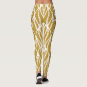 Art Deco bladeren, klassiek naadloos patroon. Leggings (Achterkant)