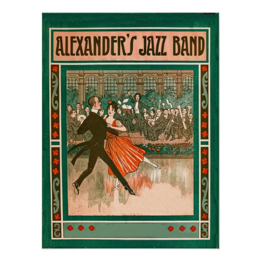 Art deco bladmuziek cover perfect poster (Voorkant)