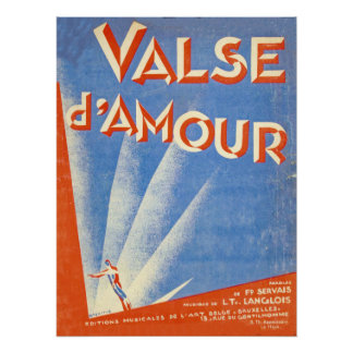 Art Deco bladmuziek in de jaren 1920 Perfect Poster
