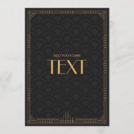 Art Deco Blank Uitnodiging voor  bruiloft