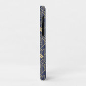 Art Deco Blauw Goud Geometrische Gepersonaliseerde Case-Mate iPhone Case (Achterkant/links)