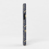 Art Deco Blauw Goud Geometrische Gepersonaliseerde Case-Mate iPhone Case (Achterkant/rechts)