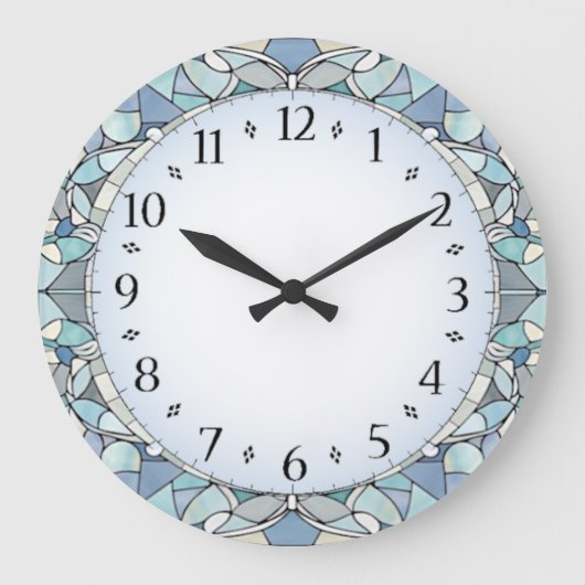Art Deco Blauw Grote Klok (Voorkant)