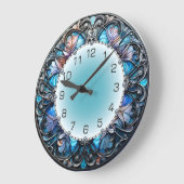 Art Deco Blauw Grote Klok (Hoek)
