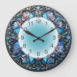 Art Deco Blauw Grote Klok