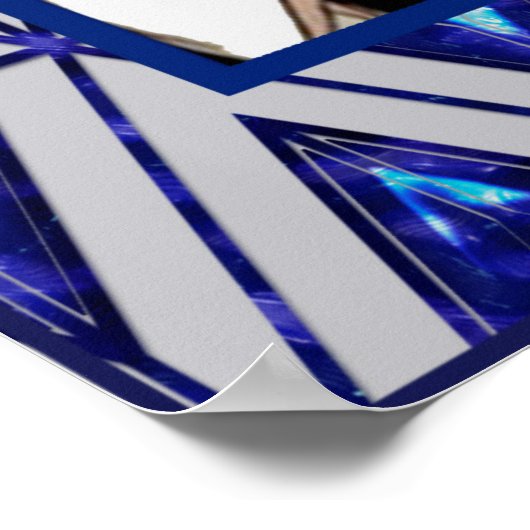  art deco (blauw) poster (Hoek)