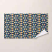 Art Deco blauw sinaasappel Bad Handdoek (Handdoek)