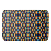 Art Deco blauw sinaasappel Badmat (Voorkant)