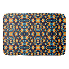 Art Deco blauw sinaasappel Badmat