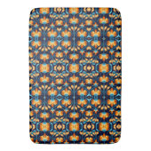 Art Deco blauw sinaasappel Badmat (Voorkant Verticaal)