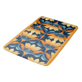 Art Deco blauw sinaasappel Badmat (Gekanteld)