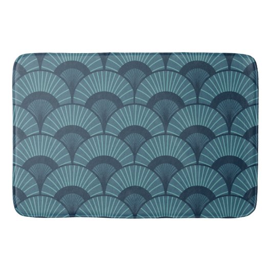 Art Deco Blauwgroen Bath Mat (Voorkant)