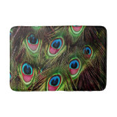 art deco blauwgroen groen turquoise pauock vether badmat (Voorkant)