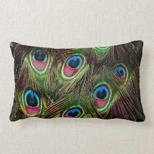 art deco blauwgroen groen turquoise pauock vether kussen