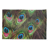 art deco blauwgroen groen turquoise pauock vether kussensloop (Achterkant-Links)