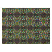 art deco blauwgroen groen turquoise pauock vether tafelkleed (Voorkant (Horizontaal))