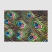 art deco blauwgroen groen turquoise pauock vether tissuepapier (Voorkant)