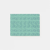Art Deco Blauwgroen Mazes Post-it® Notes (Voorkant)
