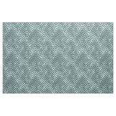 Art Deco Blauwgroen Silver Geometric Line Diamond Stof (Fat Quarter)