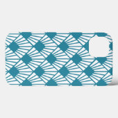 Art Deco Blauwgroen ventilatoren Case-Mate iPhone Case (Achterkant (horizontaal))