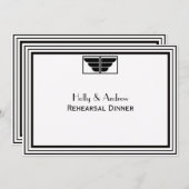  Art Deco Blk Wit Lijst #2H Rehearsal Din Kaart (Voorkant / Achterkant)