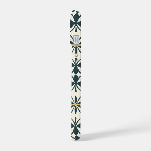 Art Deco bloeit iPhone 15 Case (Linkerkant)