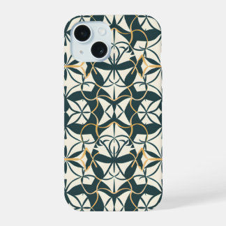Art Deco bloeit iPhone 15 Case