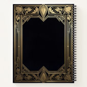 Art Deco Bloem Frame Notitieboek (Achterkant)