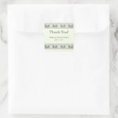 Art Deco Bloem Grens Huwelijk Bedankt Vierkante Sticker (Tas)