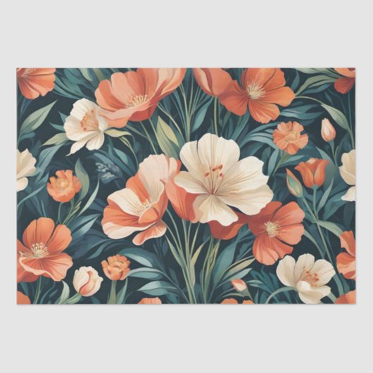 Art Deco bloemdesign Tissuepapier (Voorkant)