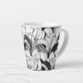 Art Deco Bloemen 12oz Mok (Rechterhoek)
