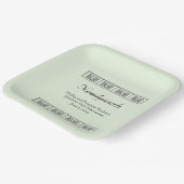 Art Deco Bloemen Border Wedding Keepsake Papieren Bordje (Gebogen)