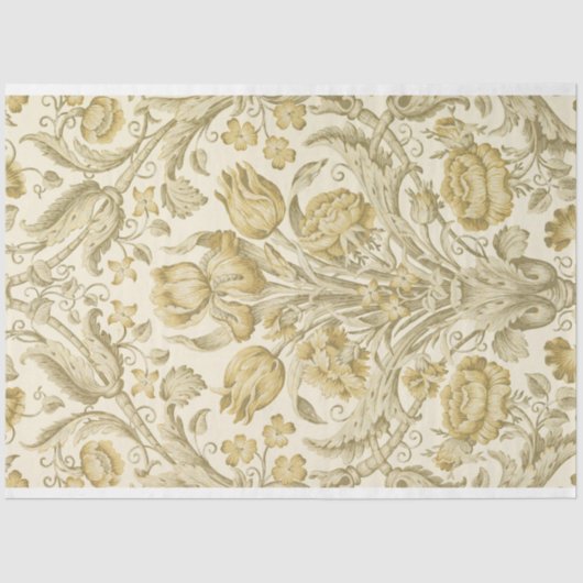 Art Deco Bloemen Decoupage Tissue Papier (Voorkant)