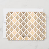 Art Deco Bloemen Fotouitnodiging Kaart (Achterkant)