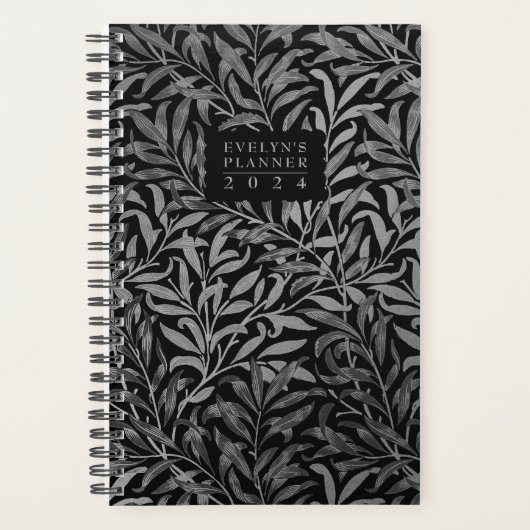 Art Deco Bloemen Gepersonaliseerde Weekplanner Planner (Voorkant)