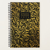 Art Deco Bloemen Gepersonaliseerde Weekplanner Planner (Voorkant)