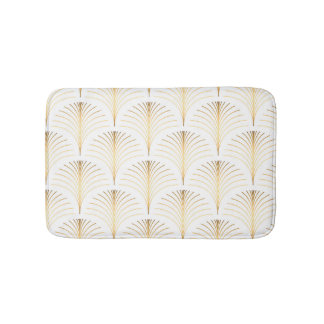 Art Deco Bloemen: Gouden Elegantie. Badmat