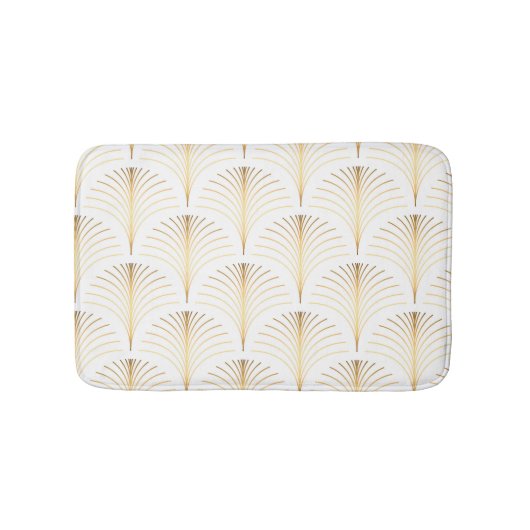 Art Deco Bloemen: Gouden Elegantie. Badmat (Voorkant)