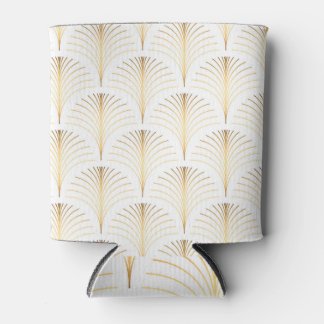 Art Deco Bloemen: Gouden Elegantie. Blikjeskoeler