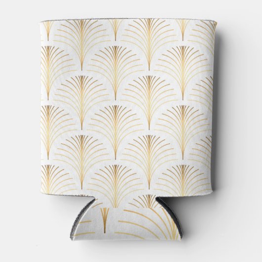 Art Deco Bloemen: Gouden Elegantie. Blikjeskoeler (Voorkant)