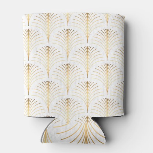 Art Deco Bloemen: Gouden Elegantie. Blikjeskoeler (Achterkant)
