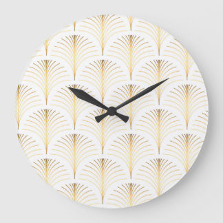 Art Deco Bloemen: Gouden Elegantie. Grote Klok