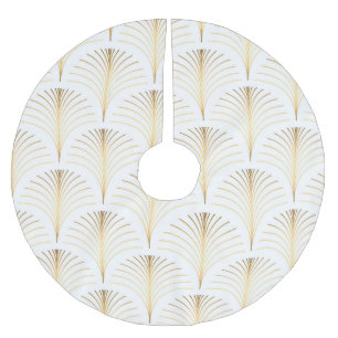 Art Deco Bloemen: Gouden Elegantie. Kerstboom Rok