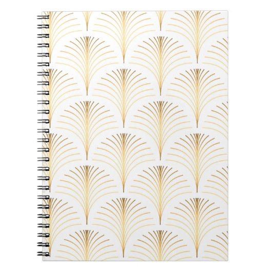 Art Deco Bloemen: Gouden Elegantie. Notitieboek (Voorkant)