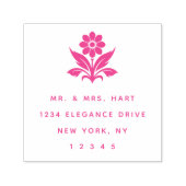 Art Deco Bloemen Klassiek Rijk Retouradres Zelfinktende Stempel (Design)