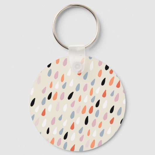 Art Deco Bloemen: Modern Naadloos Sleutelhanger (Voorkant)