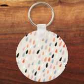 Art Deco Bloemen: Modern Naadloos Sleutelhanger (Voorkant)