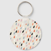 Art Deco Bloemen: Modern Naadloos Sleutelhanger (Achterkant)