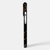 Art Deco Bloemen Op Zwart Case-Mate iPhone Case (Achterkant / Links)